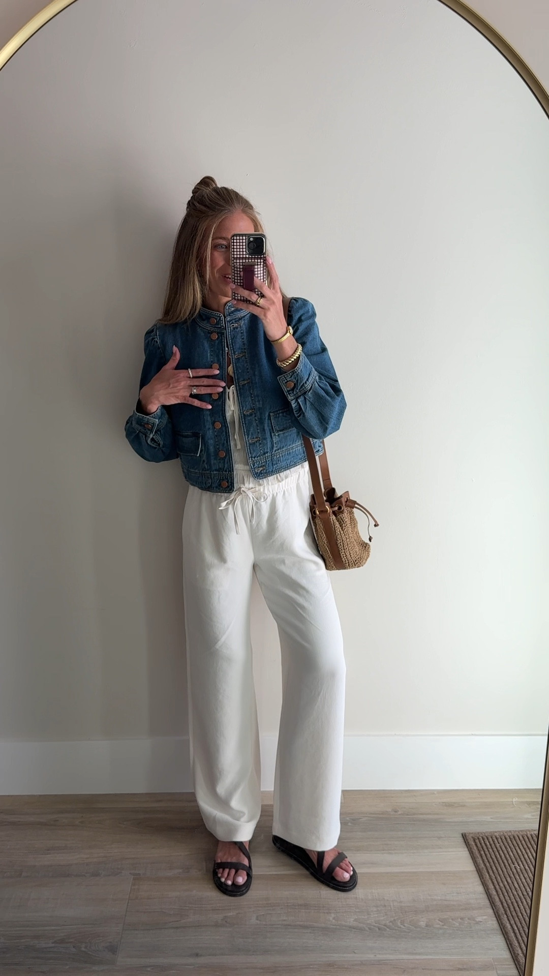 What u wore to dinner while on vacation 
Love these white drawstring pants. Almost impossible to wrinkle. Size medium long for pregnancy 
Sized up in jacket one size
Size small in top
Jewelry is old from Anthro

#LTKTall #LTKootd #LTKBump

#LTKTravel #LTKmomlife #LTKdayinmylife