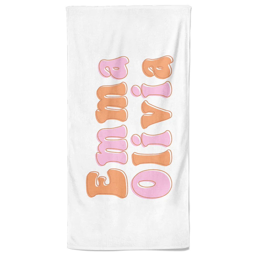 Check Me Out Personalized Kids Beach Towel | Groovy Name | Caden Lane
