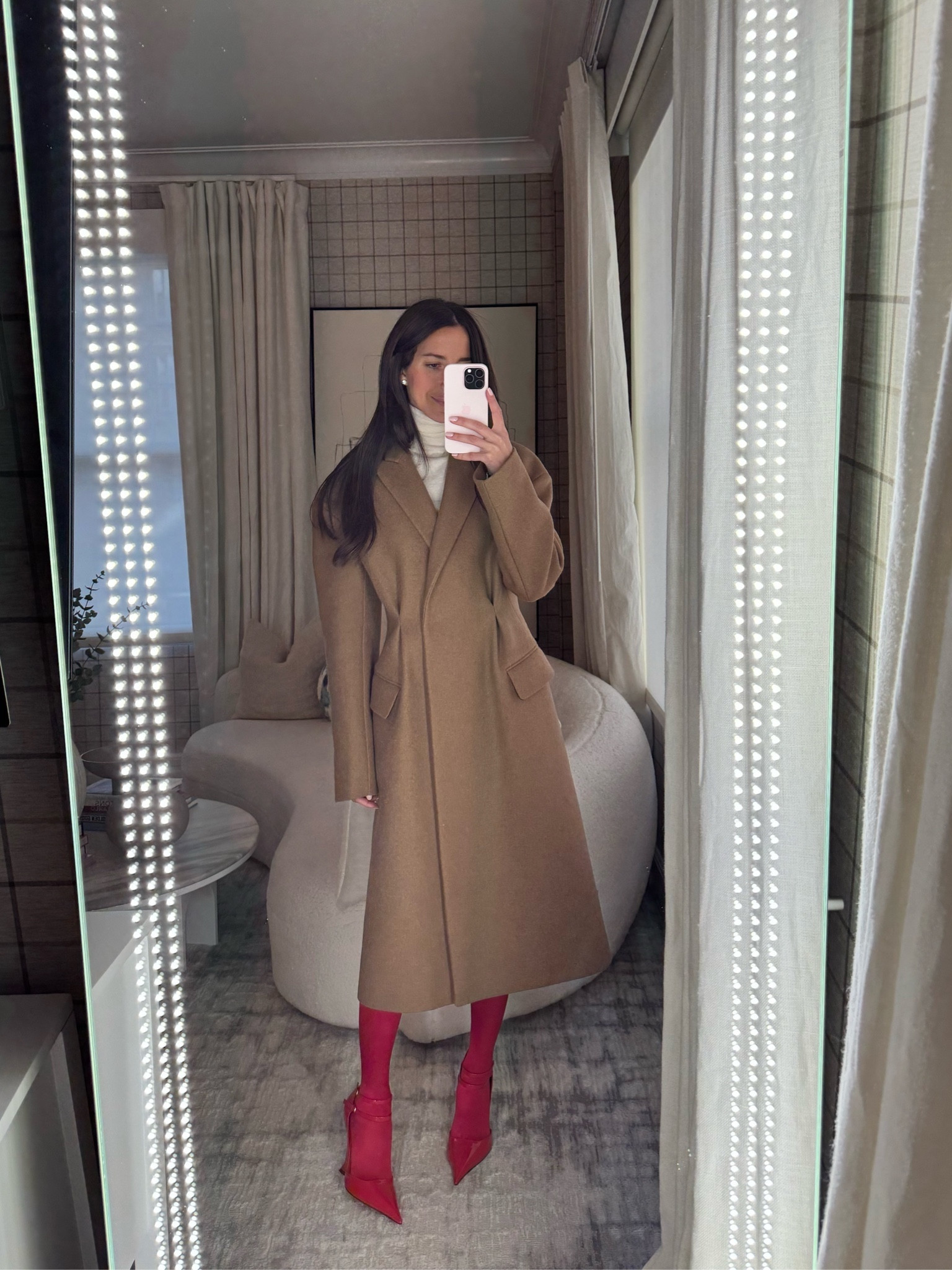 STYLE SESSION: styling red tights ❤️ Tights are Wolford but linked similar

#LTKstyletip #LTKSeasonal