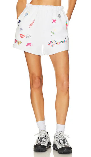 Somebody Loves You Sweat Shorts in White | Revolve Clothing (Global)
