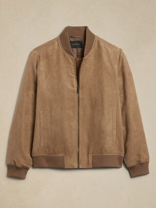 Vegan Suede Bomber | Banana Republic Factory