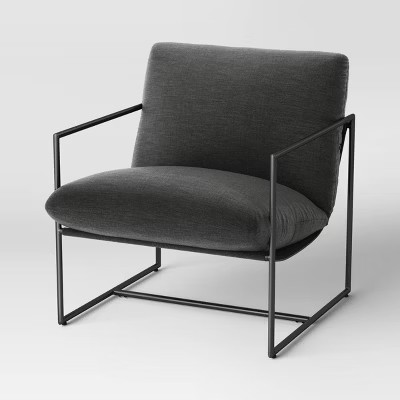Metal Framed Sling Chair Dark Gray - Room Essentials™ | Target