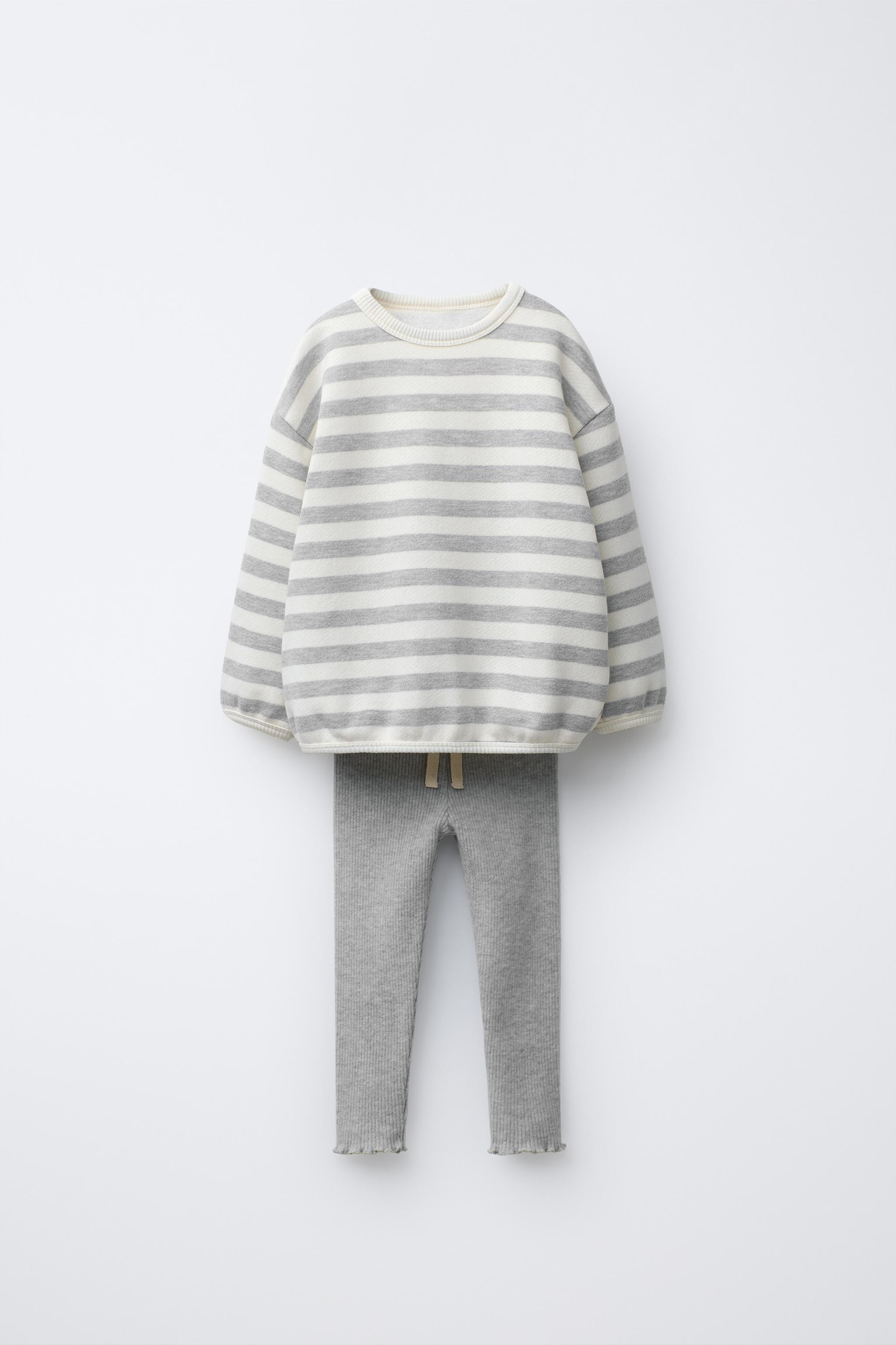 Two-piece set. Round neck, long sleeve sweatshirt. Ribbed trim. Warm and soft brushed interior. F... | Zara Canada