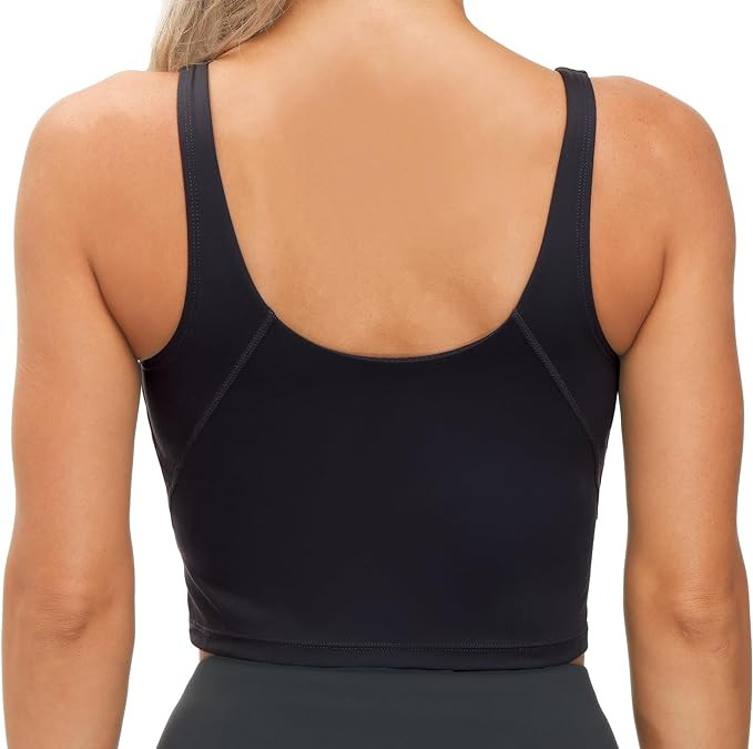 THE GYM PEOPLE Womens' Sports Bra Longline Wirefree Padded with Medium Support | Amazon (US)
