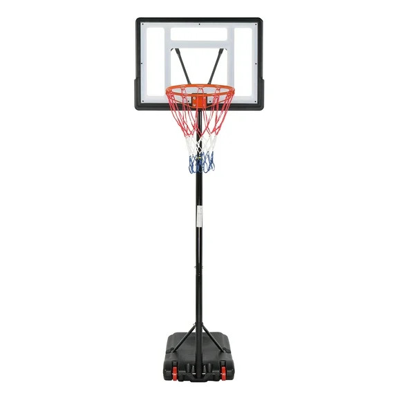 Ktaxon 33 In. Portable Basketball Hoop Stand, 6.5-8 ft Adjustable Basketball Goal System, with PV... | Walmart (US)