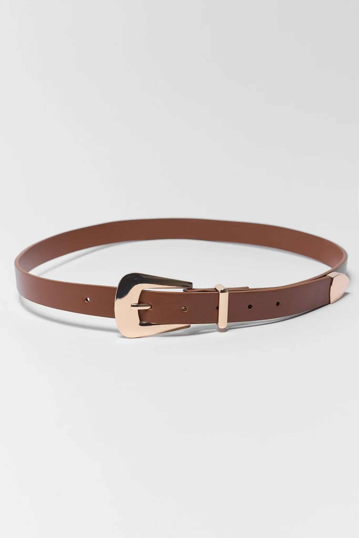 Boston Brown Faux Leather Belt | Avara