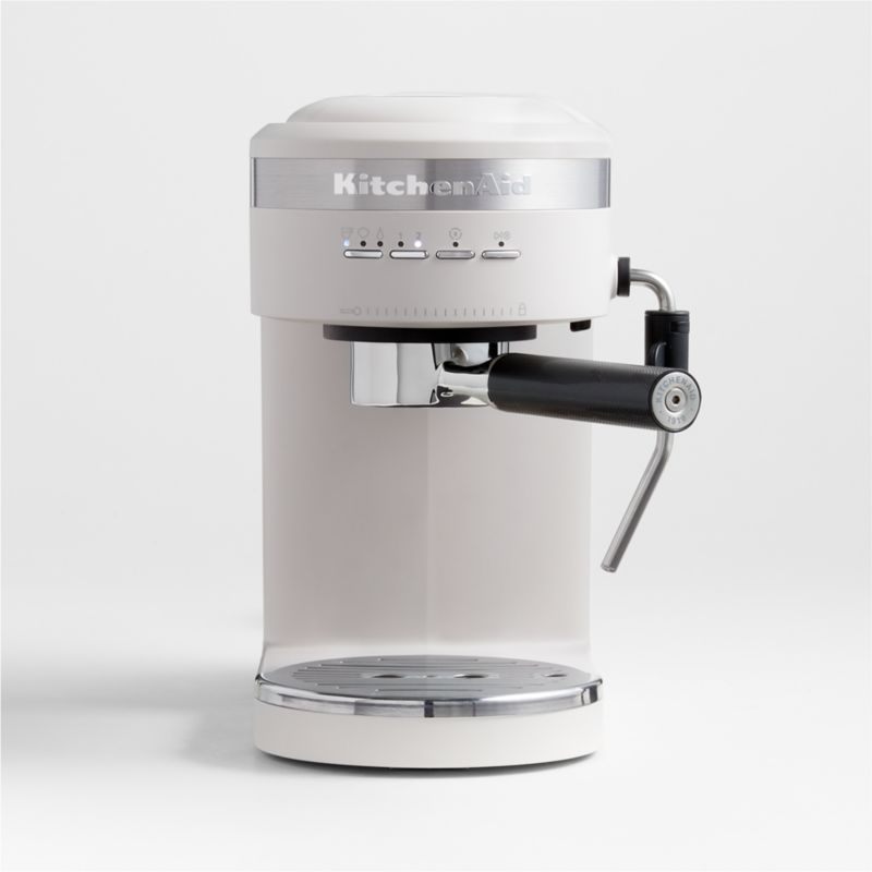 KitchenAid Matte Milkshake White Semi-Automatic Espresso Machine Maker + Reviews | Crate & Barrel | Crate & Barrel