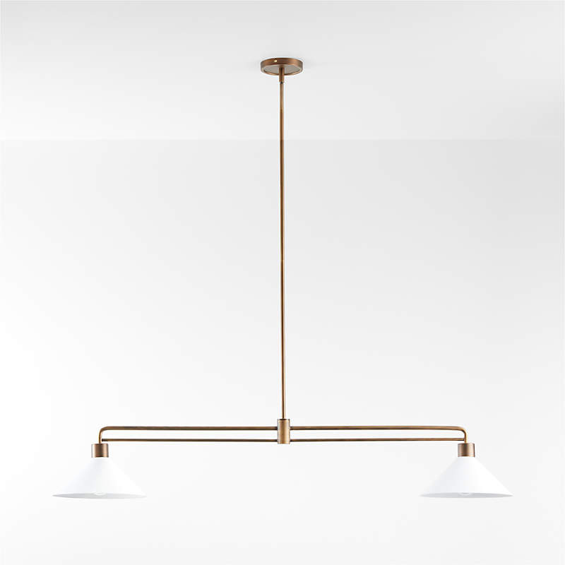 Andre Brass 2-Light Pendant | Crate & Barrel | Crate & Barrel