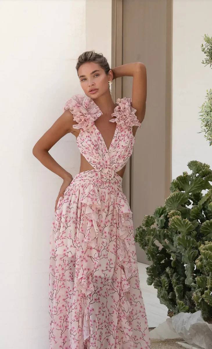 Pink Cassini Dress - Anne Louise Boutique | ALB London
