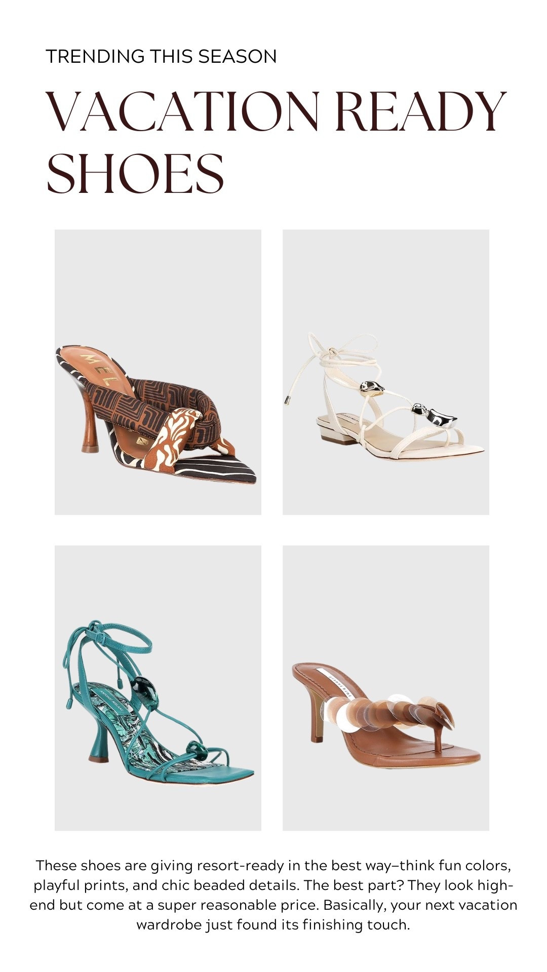 These shoes are giving resort-ready in the best way—think fun colors, playful prints, and chic beaded details that instantly elevate any look. The best part? They look high-end but come at a super reasonable price. Basically, your next vacation wardrobe just found its finishing touch. @Dillards Inc. 

#LTKTravel #LTKootd #LTKmomlife