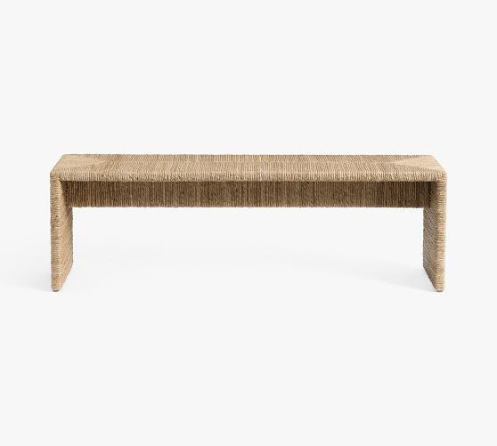 Malibu Woven Waterfall Bench (54") | Pottery Barn (US)