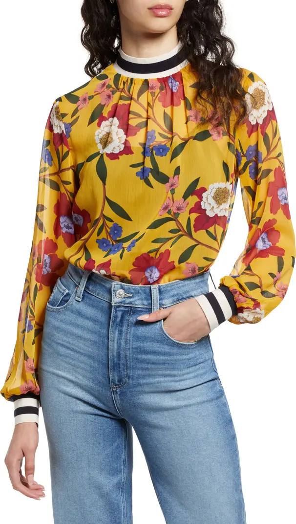 French Connection Eloise Sheer Blouse | Nordstrom | Nordstrom