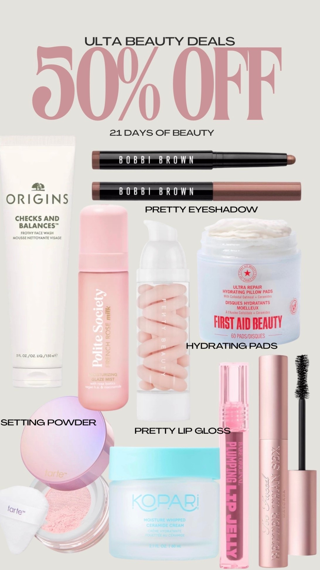 Ulta 50% off beauty deals

#LTKgrwm #LTKSaleAlert #LTKBeauty