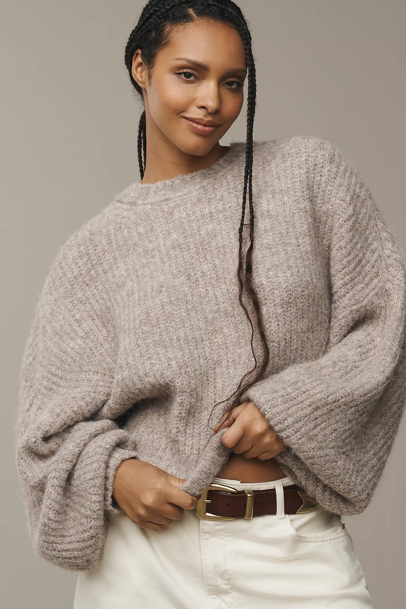The Blake Slouchy-Sleeve Crew-Neck Sweater by Pilcro | Anthropologie (US)
