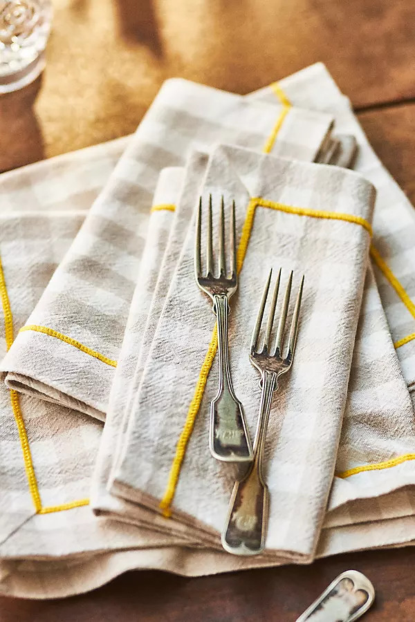 Ginny Gingham Napkins, Set of 4 | Anthropologie (US)