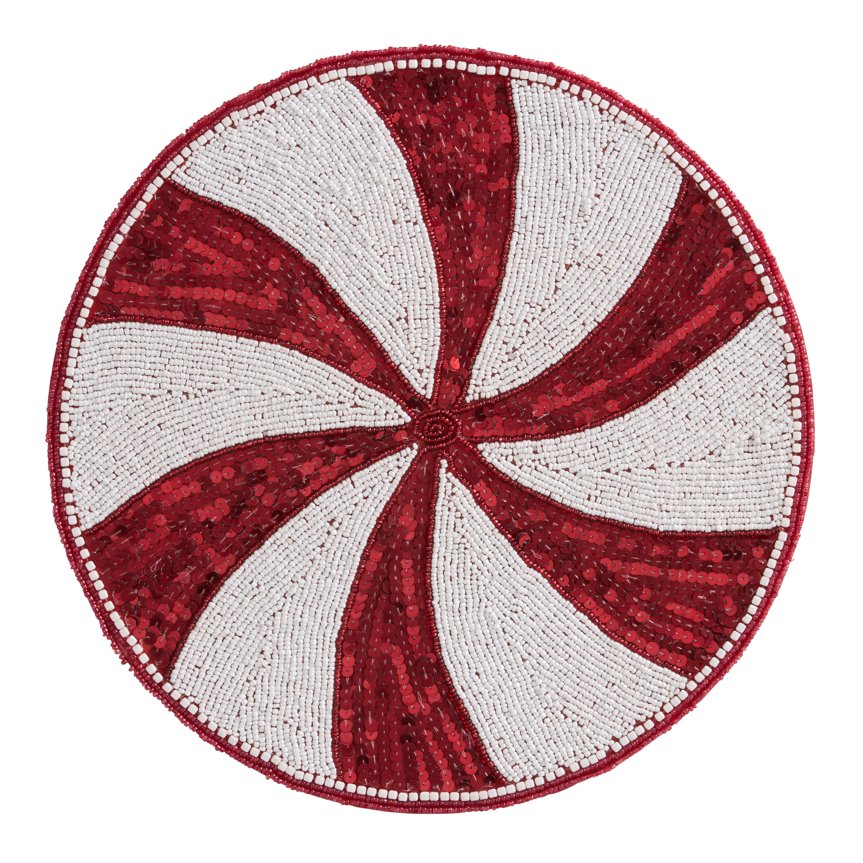 Peppermint Party Beaded Placemat | World Market