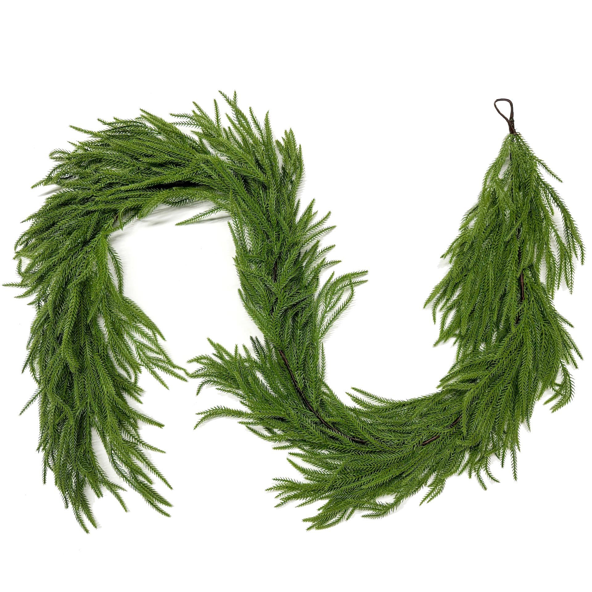 6FT Christmas Garlands Norfolk Pine Garland Real Touch Artificial Faux Greenery Garland for Holid... | Amazon (US)