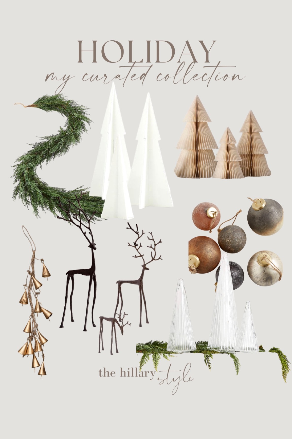My Curated Holiday Collection!

Garland. Tree decor. Reindeer. Ornaments. Glass trees. Bell garland. Holiday decor. Christmas decor. Amazon. Pottery barn. Crate and barrel. McGee and co. West elm. 

#LTKSeasonal #LTKHoliday #LTKhome