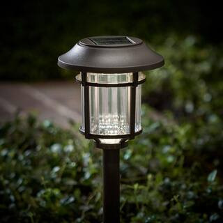 Bellingrath 10 Lumen Bronze LED Weather Resistant Outdoor Solar Path Light with Plastic Lens | The Home Depot