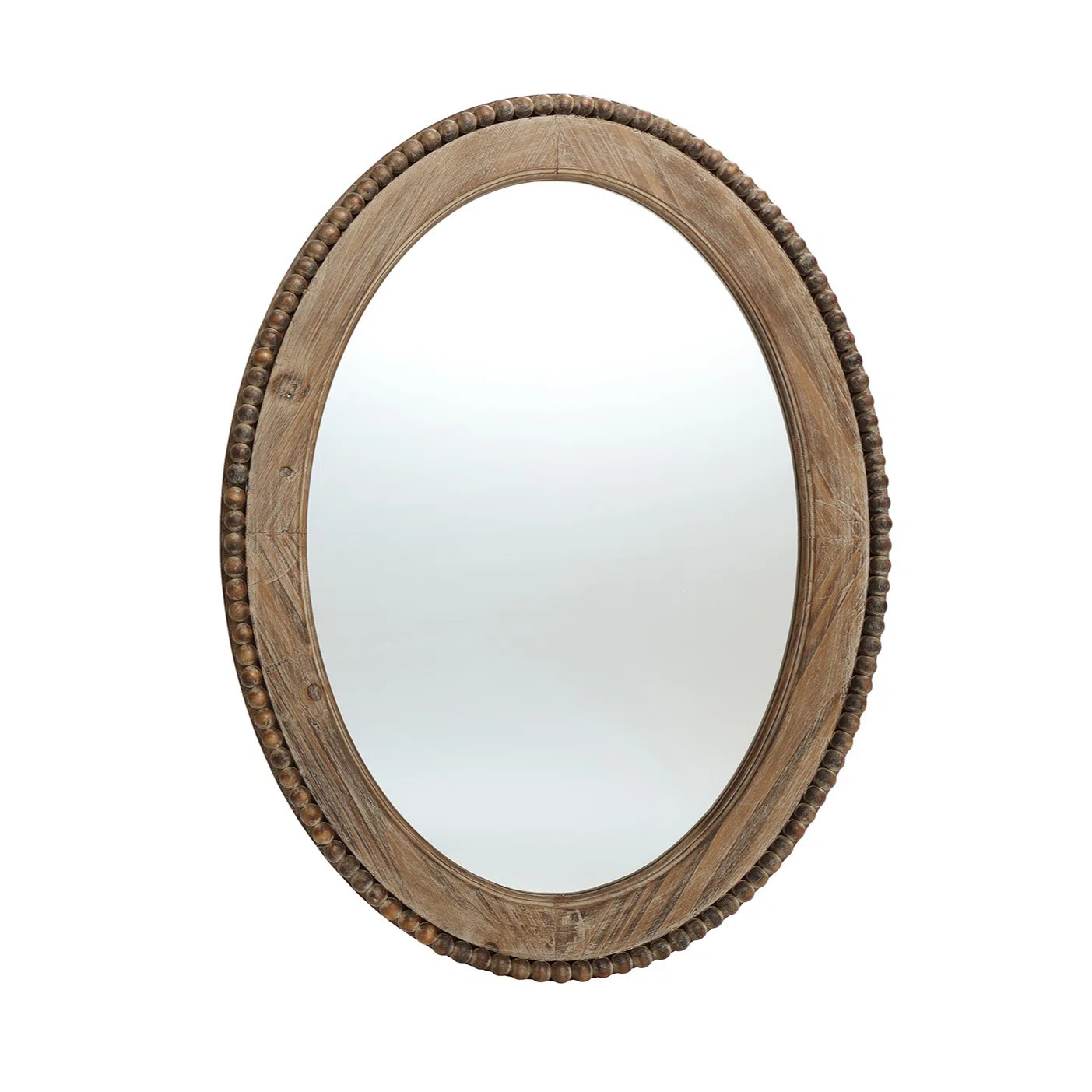 Lynwood Farmhouse Wood Oval Wall Mirror | Wayfair North America