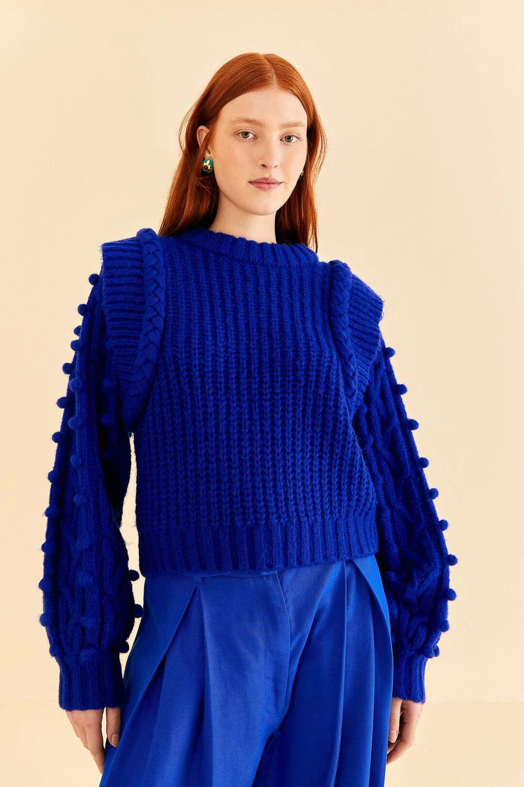 Blue Braided Sweater | FarmRio