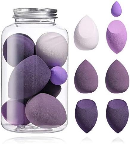 BS-MALL Makeup Sponge 7 Pcs blender sponge for Liquid, Cream, and Powder, Multi-colored Makeup Sp... | Amazon (US)