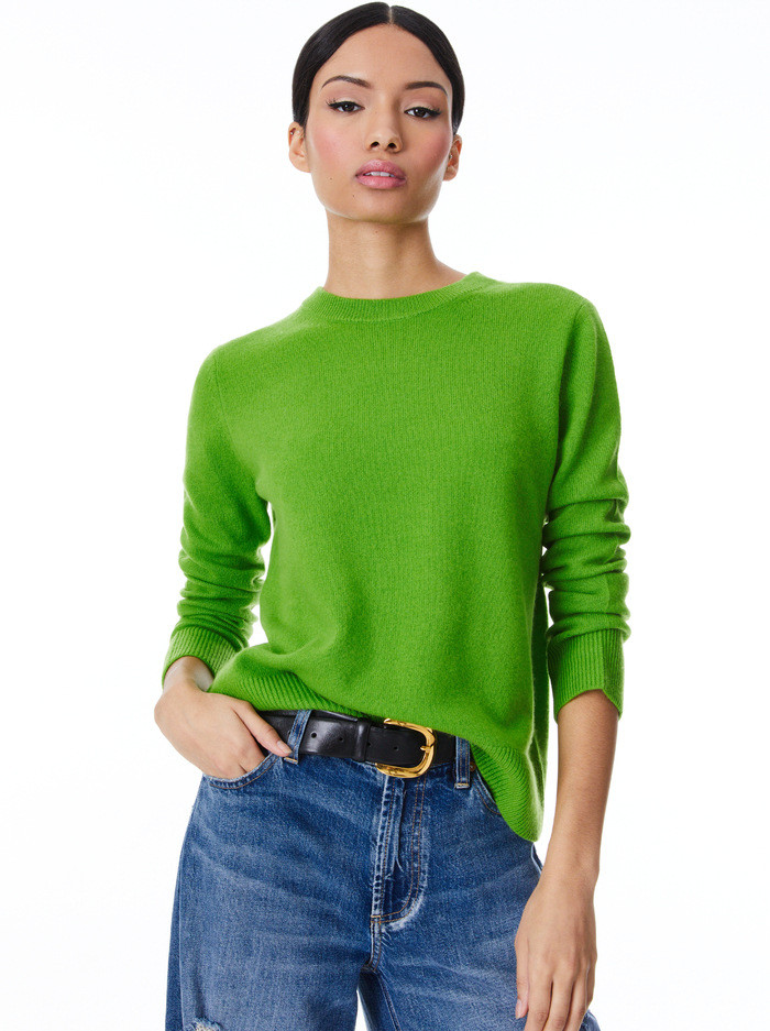 KRAVIT CREWNECK SWEATER | Alice + Olivia