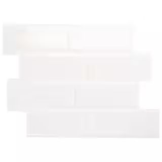 Metro Blanco White 11.56 in. x 8.38 in. Vinyl Peel and Stick Tile (3 sq. ft./4-pack) | The Home Depot