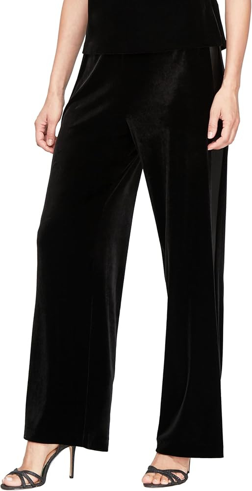 Alex Evenings Womens Velvet Full Length Straight and Slim Leg Dress Pant (Petite and Regular Size... | Amazon (US)