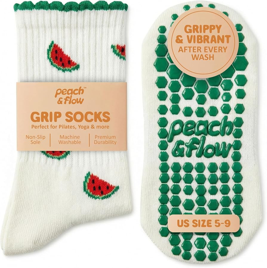 Peach & Flow Pilates Grip Socks for Women | Studio-Quality Non-Slip Reformer & Barre Socks | Arch... | Amazon (US)