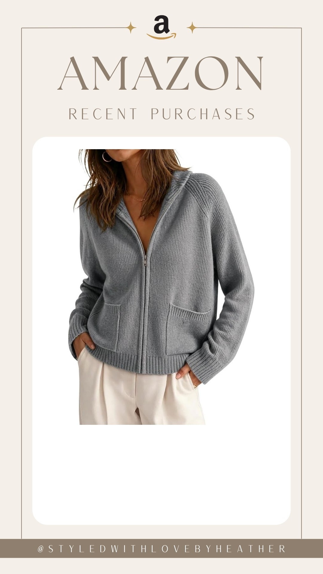 Recent Amazon finds I’m loving 🤎✨ From cozy wardrobe staples to chic home decor, these are the Amazon purchases currently in my cart and on my radar!

Think fall fashion finds, cozy sweaters, neutral home decor, stylish Amazon accessories, and everyday essentials you’ll want to save for later. 🤎

✨ Everything is linked in my LTK!

Follow @styledwithlovebyheather for more Amazon finds, affordable fashion, home decor, and luxe-for-less favorites.

 

 #LTKgrwm #LTKootd #LTKSeasonal