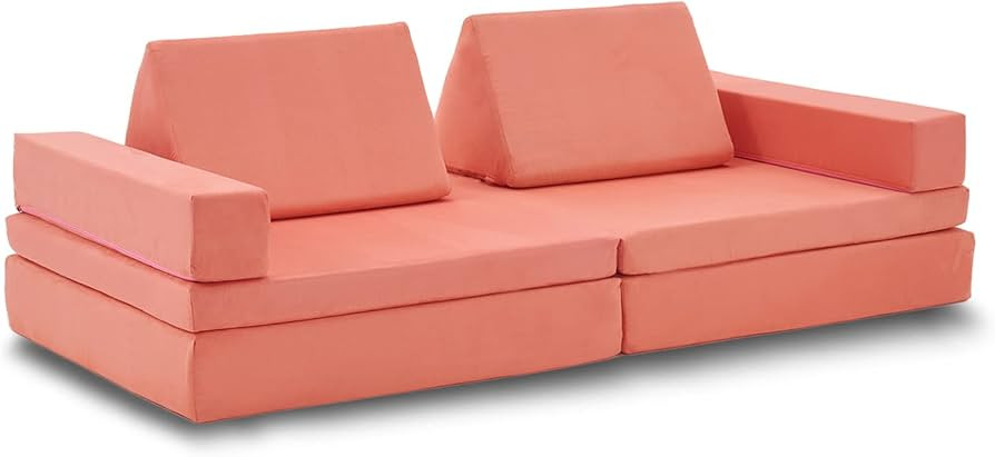 jela Kids Couch 8PCS, Floor Sofa Modular Funiture for Kids Adults, Playhouse Play Set for Toddler... | Amazon (US)