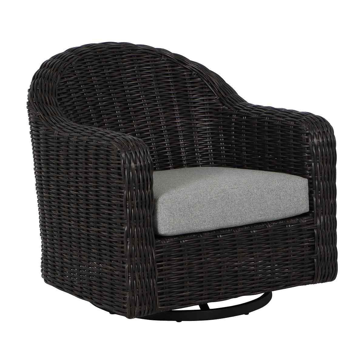 Better Homes & Gardens Bellamy Outdoor Barrel Back Chair, Dark Brown | Walmart (US)