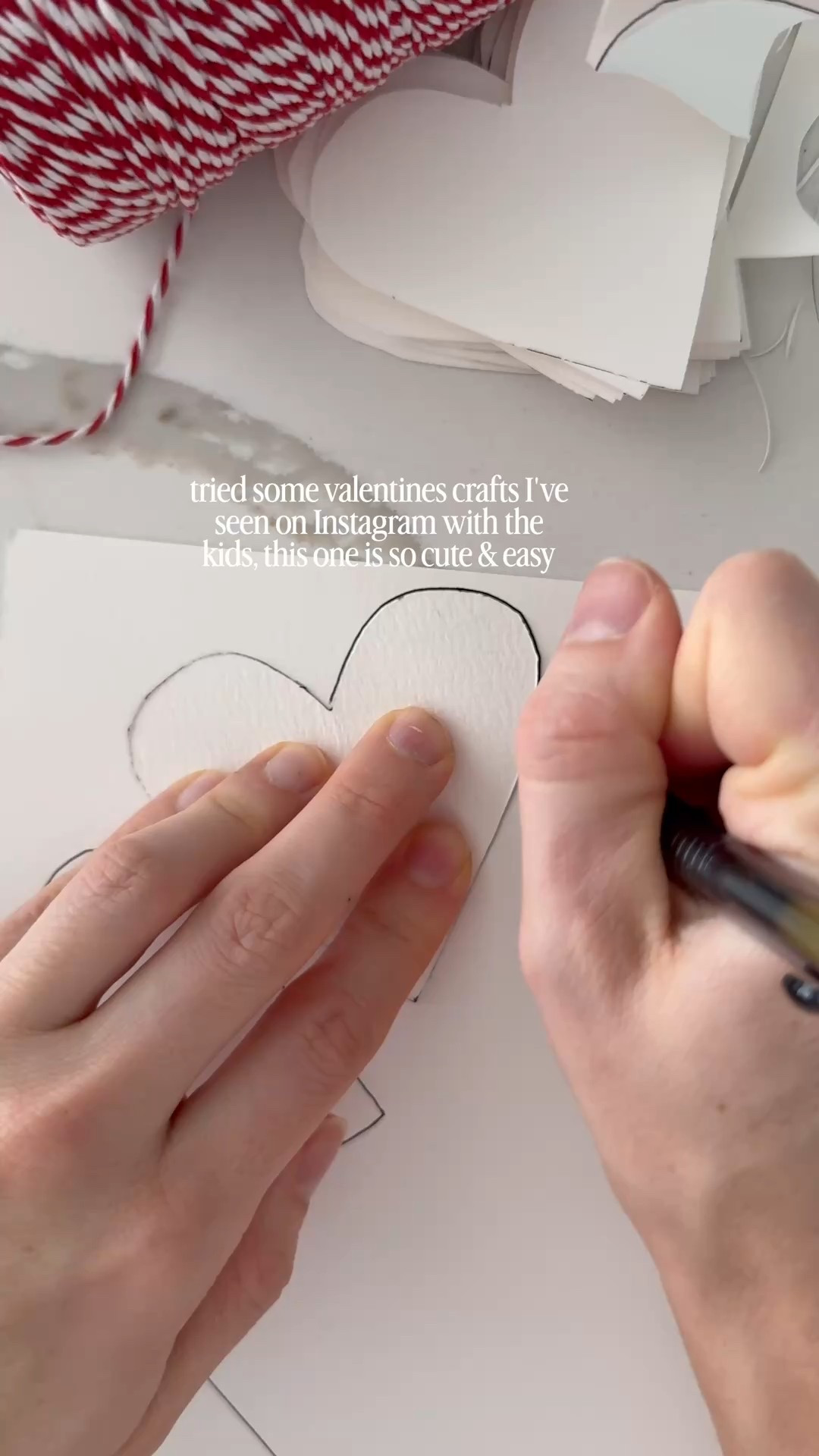 Valentines heart craft you can easily do with your kids! 