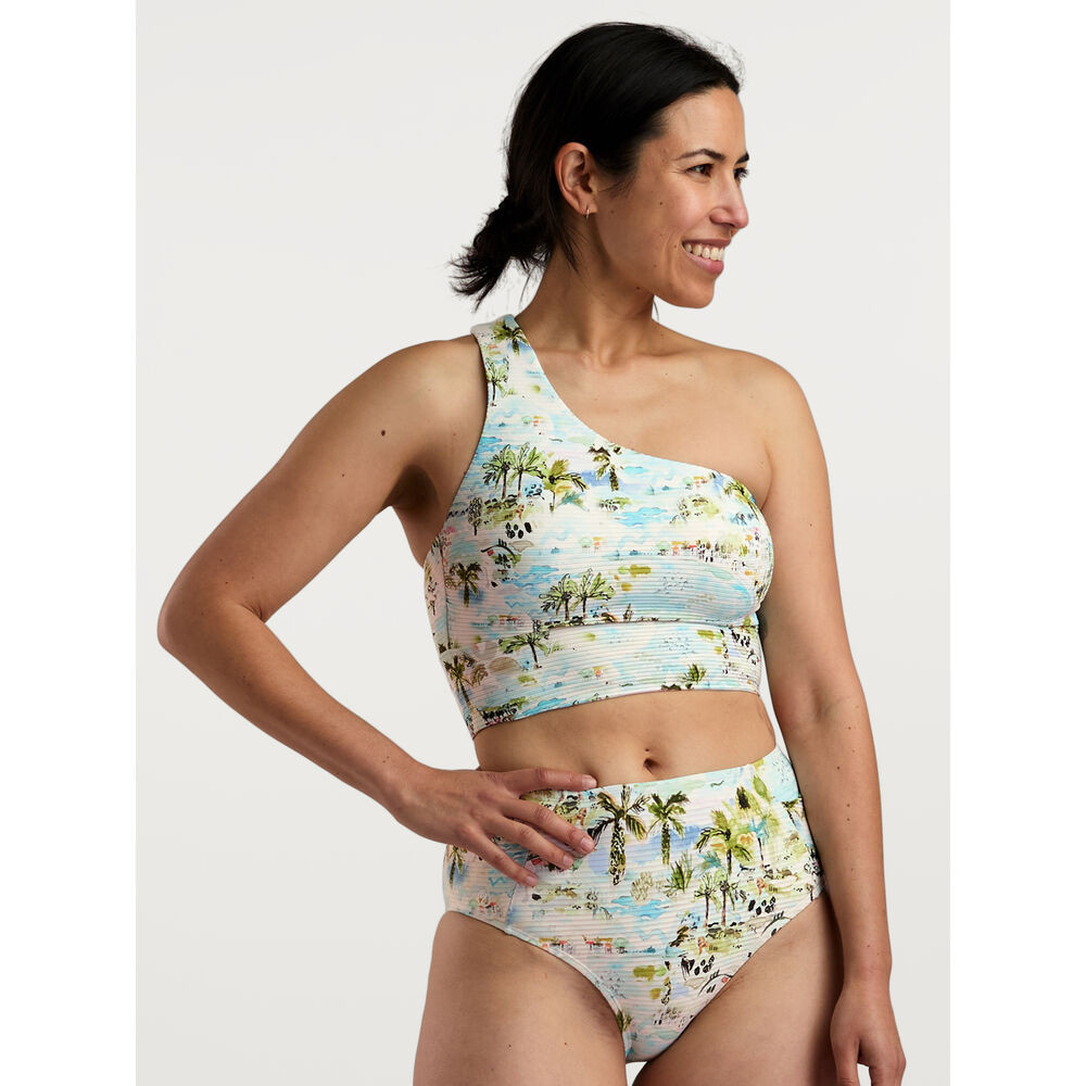 Nani Swimwear One Shoulder Midkini Top Beach Break Women's S | Title Nine
