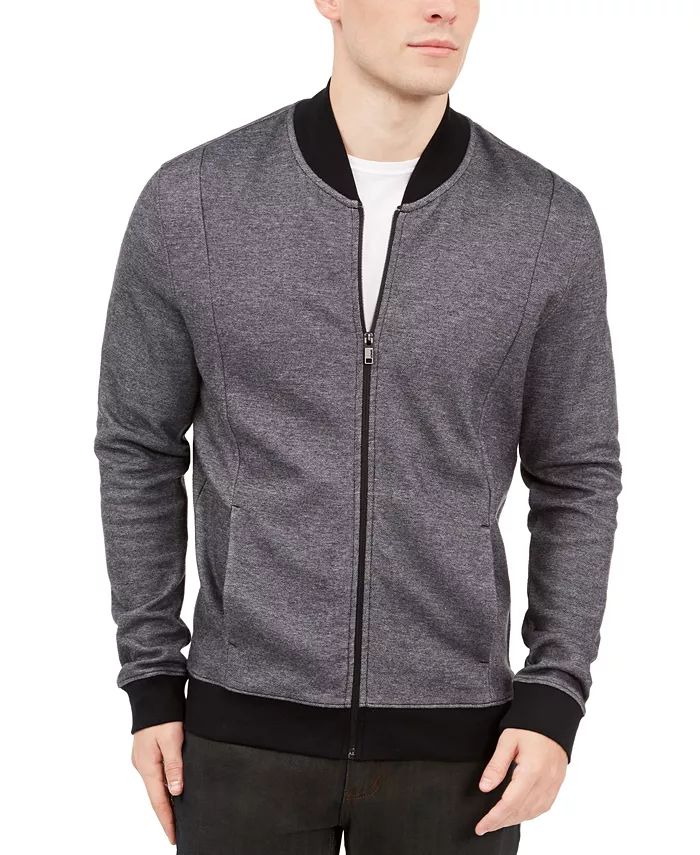 Men's Zip-Front Sweater Jacket, Created for Macy's | Macy's