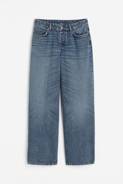 Wide Regular Jeans - Denim blue - Ladies | H&M GB | H&M (UK, MY, IN, SG, PH, TW, HK)