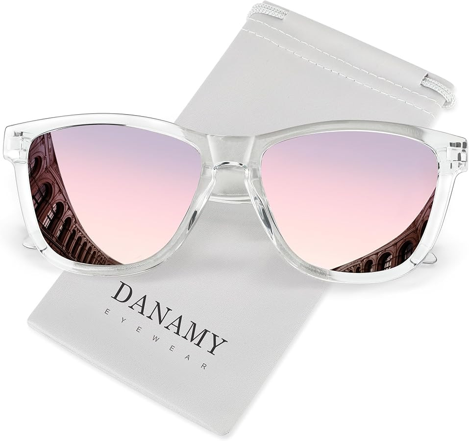 DANAMY Sunglasses Womens Polarized Sunglasses for Women Trendy Designer Mirrored UV Protection Su... | Amazon (US)