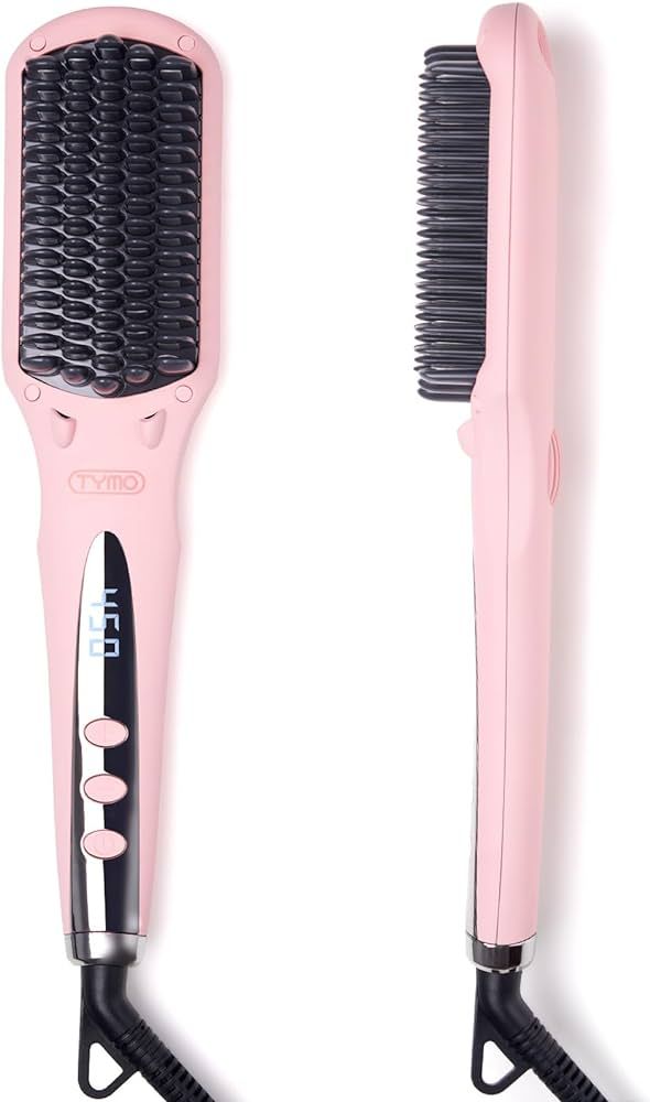 TYMO Ionic Hair Straightener Brush - Straightening Comb with 10M Negative Ions, 25s Heat-up, 16 T... | Amazon (US)