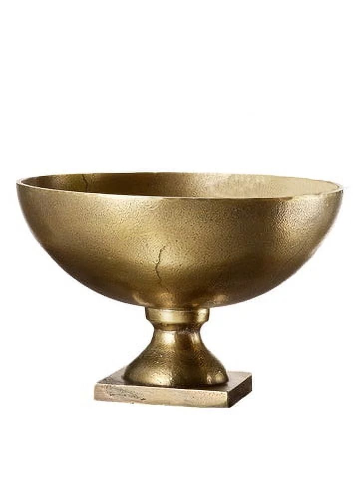Serene Spaces Living Antique Brass Pedestal Bowl, 10" Diameter & 6.75" Tall | Walmart (US)