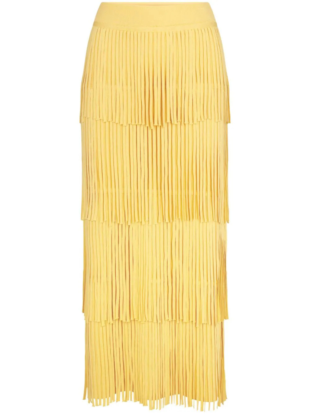 Simon Miller Za Za knit fringe maxi skirt - Yellow | Farfetch Global