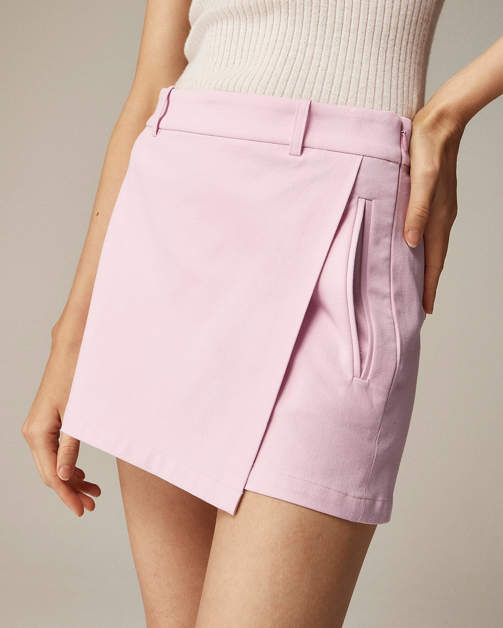 Mini skort in bi-stretch cotton blend | J. Crew US