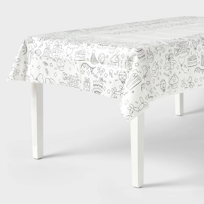 Happy Birthday Color Your Own Personalizable Table Cover - Spritz™ | Target