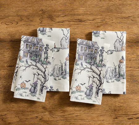 Midnight Manor Cotton Napkins \u2013 Set of 4 | Pottery Barn UK