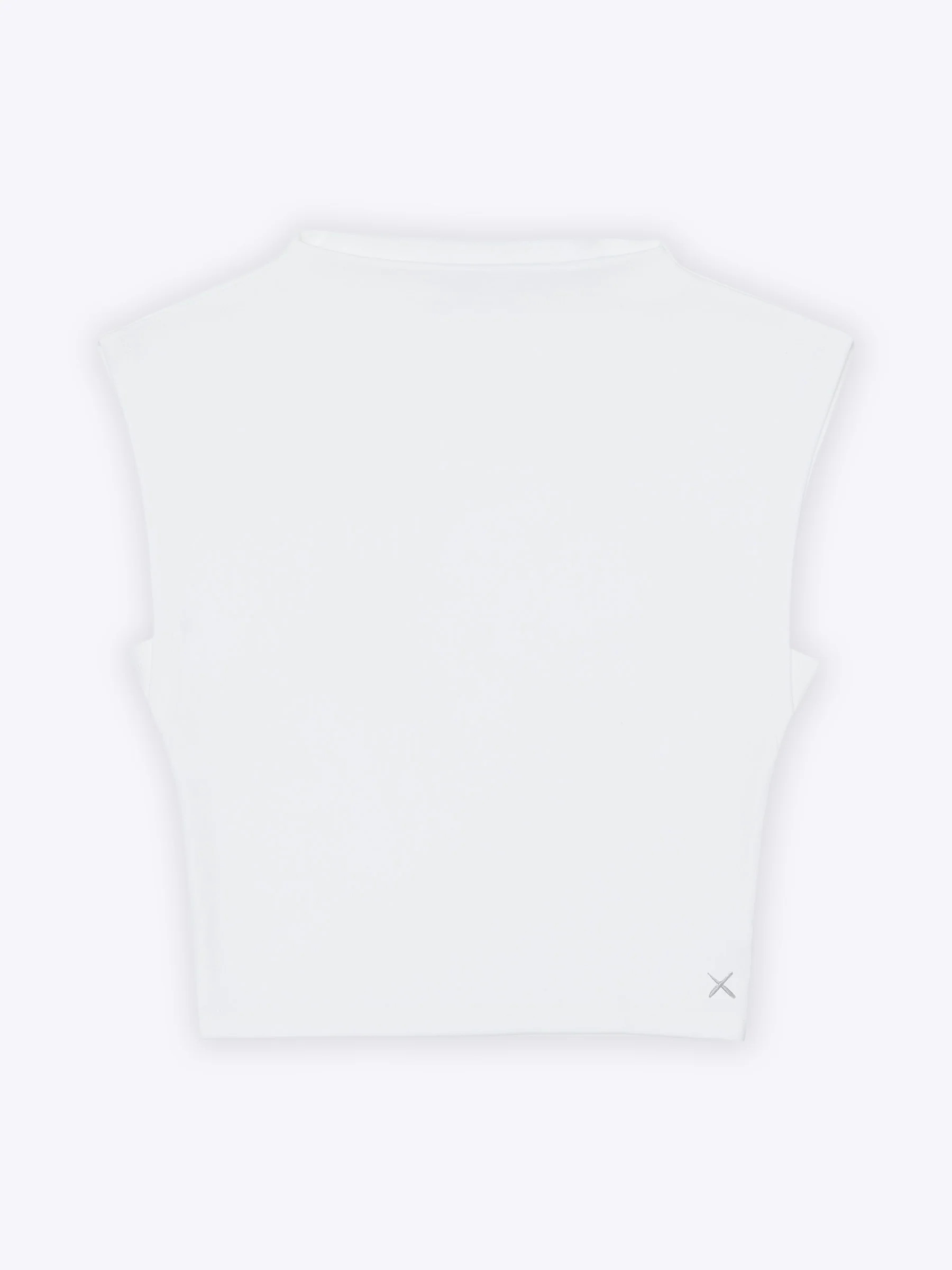 Sleeveless Tomboy Tee | White Tomboy-Cotton™ | Cuts Clothing Inc.