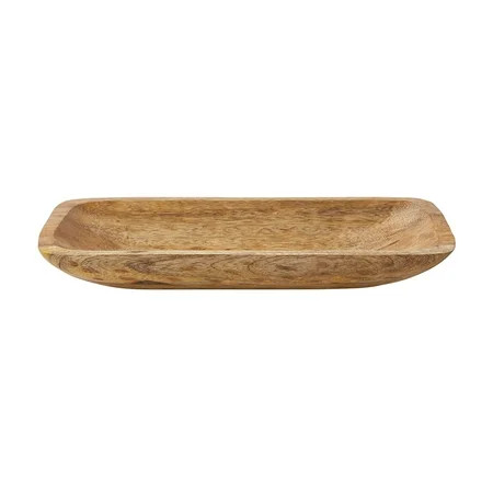 Better Homes & Gardens 12"x 6" Hand Carved Wood Tray | Walmart (US)
