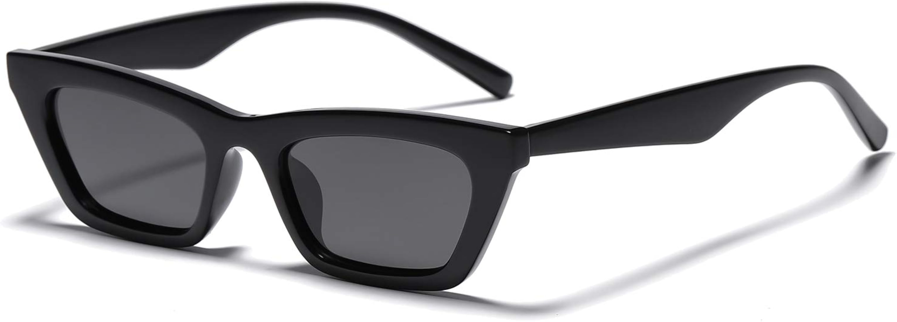 VANLINKER Small Trendy Skinny Cat Eye Sunglasses Women Retro Tiny Square Shade VL9555 | Amazon (US)