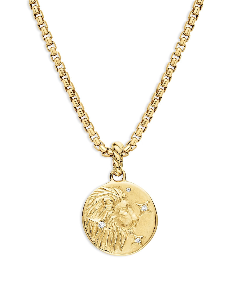 David Yurman 18K Yellow Gold Diamond Leo Amulet Pendant | Bloomingdale's (US)