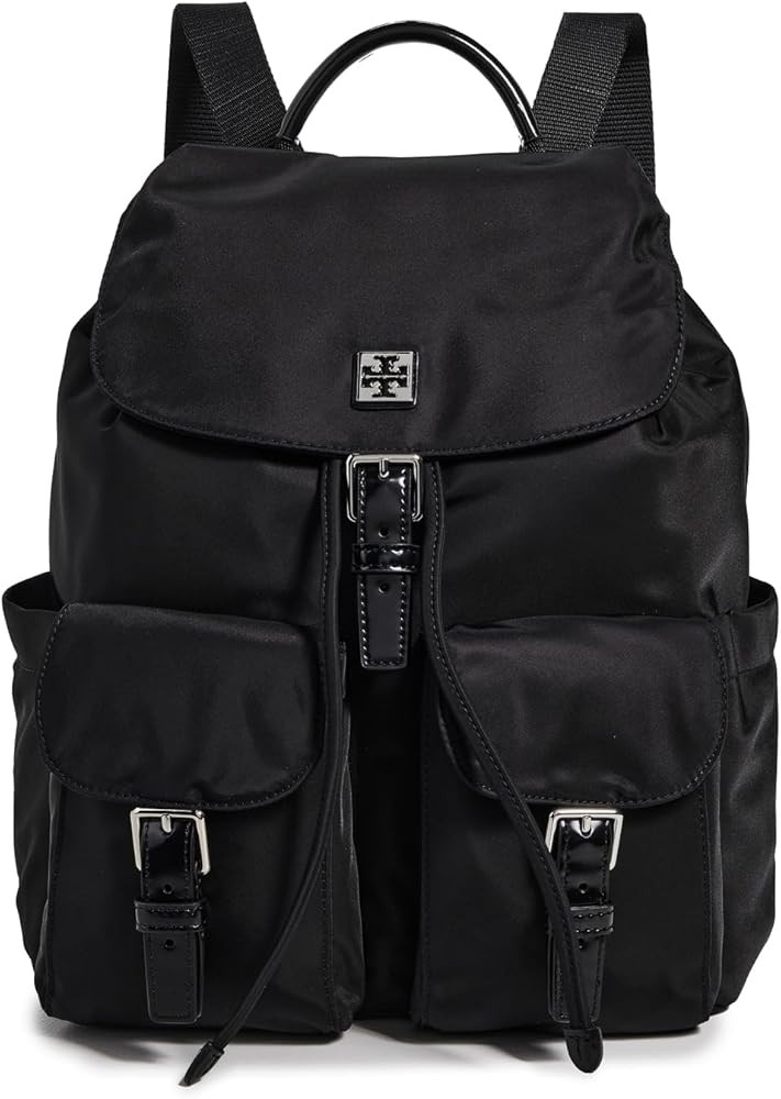 Tory Burch Women's Virginia Backpack, Black, One Size | Amazon (US)