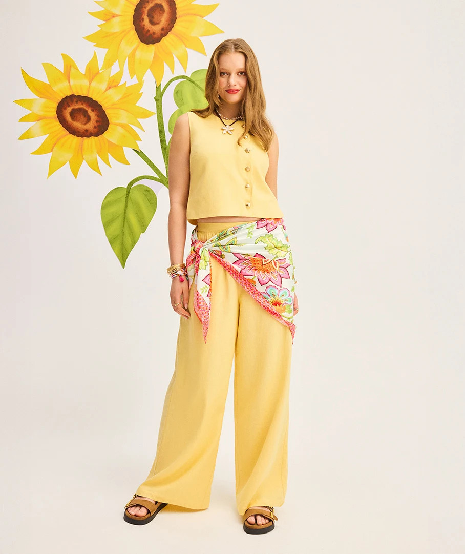 IVY LINEN BLEND WIDE LEG PANT | Sportsgirl